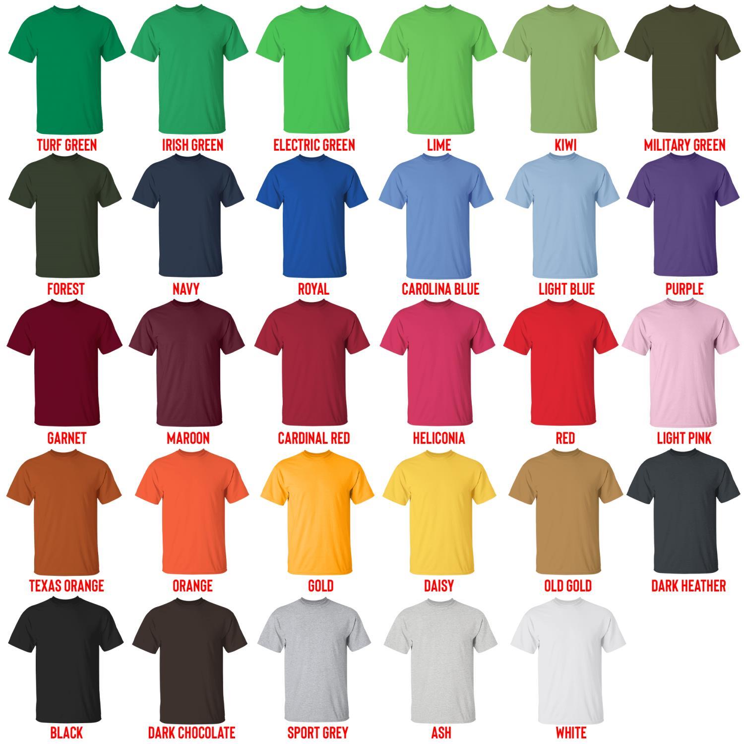 t shirt color chart - Grimm Merch