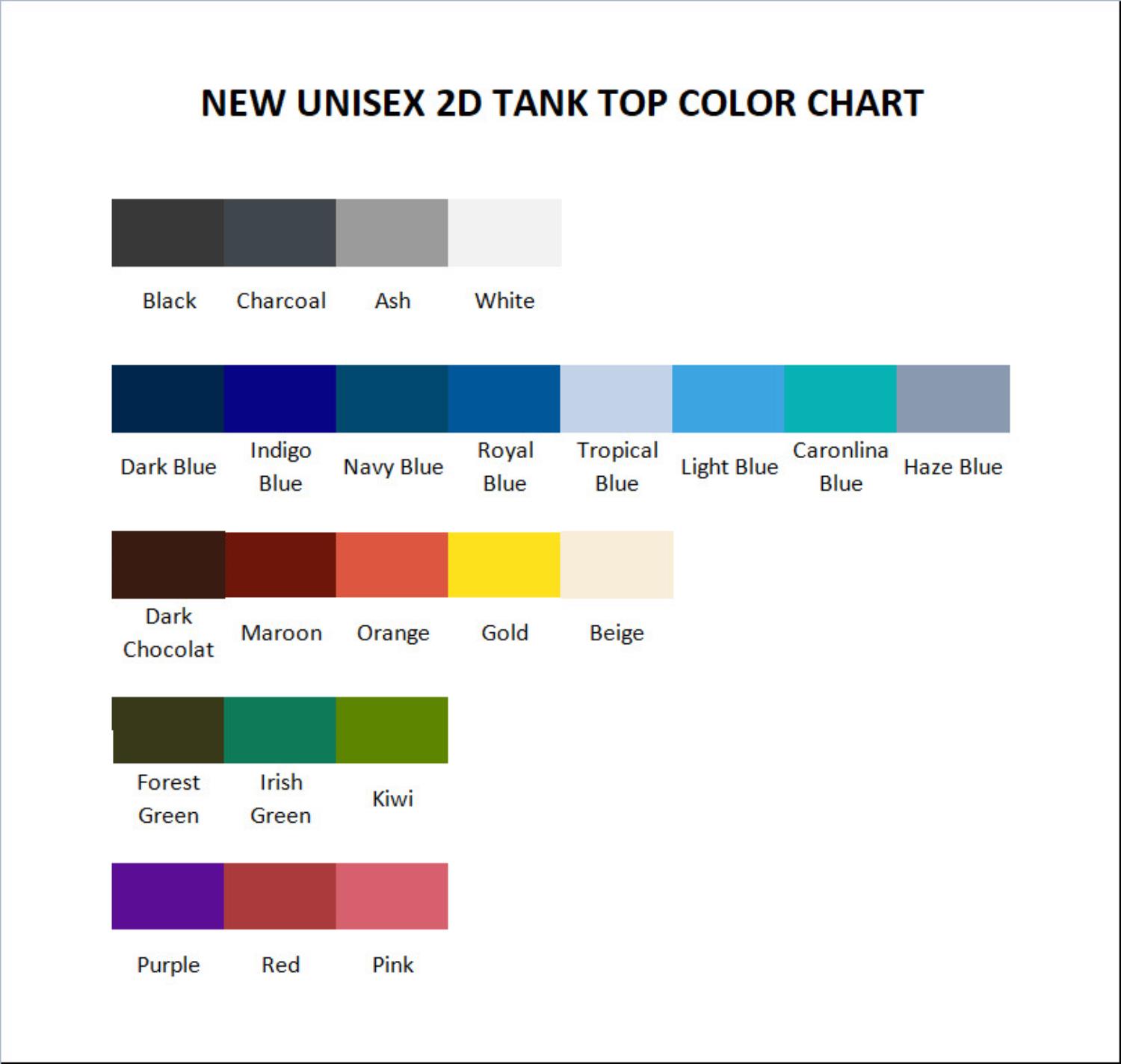 tank top color chart - Grimm Merch