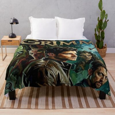 Grimm Monsters Broadstroke Procedural Art Throw Blanket